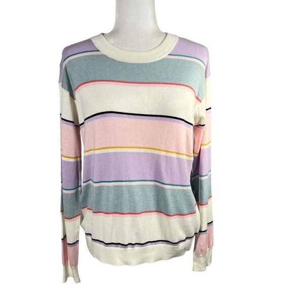 Splendid* NWT XSmall Women’s Shore Striped Ribbed Pullover Sweater multicolored - Picture 1 of 13